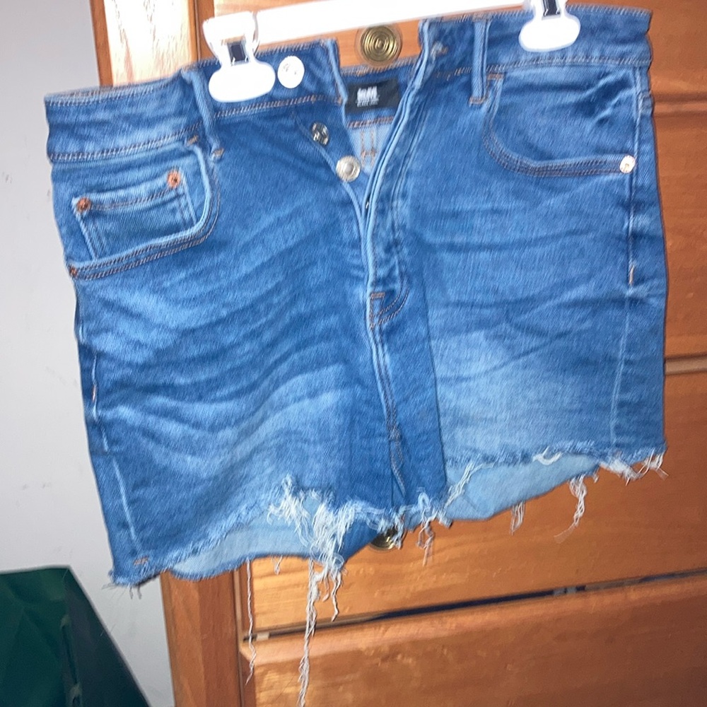 Button fly Jean short